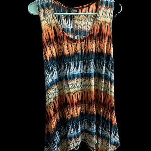 Jostar Burgundy Multi Geometry Tank Tunic - XL - Stretchy Travel Top